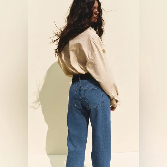 H&M “Harper” Women’s High Rise Wide Leg Jeans- 97% Cotton - Picture 2 of 10
